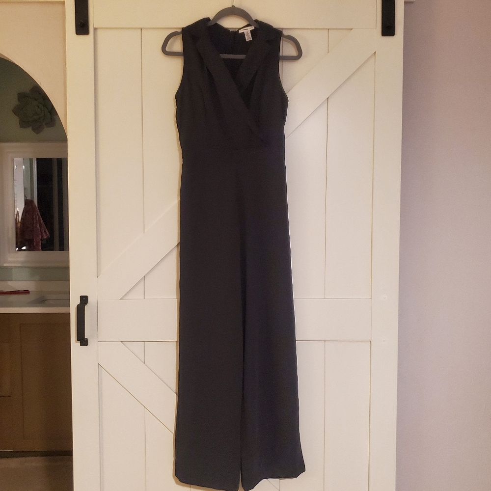 Sincerely Jules Women Jumpsuit Medium Black 100% Polyester Sleeveless Wide Leg